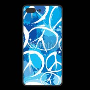 Coque  Iphone 8 Plus PREMIUM Peace and love Bleu