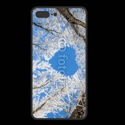 Coque  Iphone 8 Plus PREMIUM arbres enneigés coeur