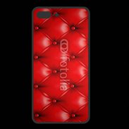 Coque  Iphone 8 Plus PREMIUM Capitonnage cuir rouge