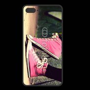 Coque  Iphone 8 Plus PREMIUM Converses roses vintage