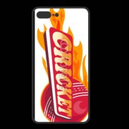 Coque  Iphone 8 Plus PREMIUM Cricket balle flamme