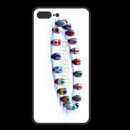 Coque  Iphone 8 Plus PREMIUM Rangée de ballon de rugby