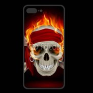 Coque  Iphone 8 Plus PREMIUM Tête de mort en flamme