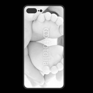 Coque  Iphone 8 Plus PREMIUM Pieds de bébé noir et blanc