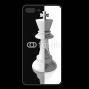 Coque  Iphone 8 Plus PREMIUM Roi d'échec noir et blanc