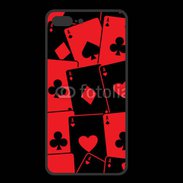 Coque  Iphone 8 Plus PREMIUM Cartes rouges et noires 5
