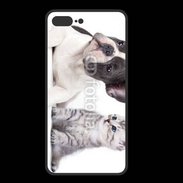 Coque  Iphone 8 Plus PREMIUM Duo chien et chat