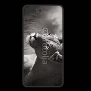 Coque  Iphone 8 Plus PREMIUM Lionne en noir et blanc