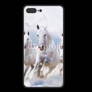 Coque  Iphone 8 Plus PREMIUM Chevaux blancs