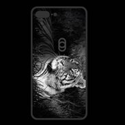 Coque  Iphone 8 Plus PREMIUM Tigre du Bengale en noir et blanc