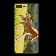 Coque  Iphone 8 Plus PREMIUM Poulain dans un champs