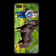 Coque  Iphone 8 Plus PREMIUM Petite fille avec son poney