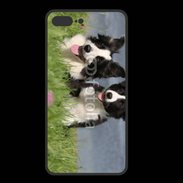 Coque  Iphone 8 Plus PREMIUM Chien Border Collie noir et blanc