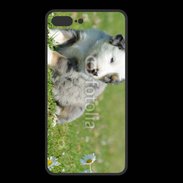 Coque  Iphone 8 Plus PREMIUM Chiot blanc et gris 1