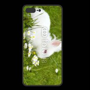 Coque  Iphone 8 Plus PREMIUM Lapin blanc dans l'herbe