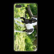 Coque  Iphone 8 Plus PREMIUM Poulain noir et blanc