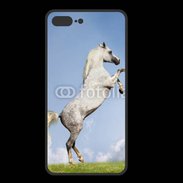 Coque  Iphone 8 Plus PREMIUM Cheval arable robe grise