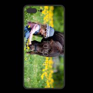 Coque  Iphone 8 Plus PREMIUM Enfant et cheval