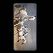 Coque  Iphone 8 Plus PREMIUM Groupe de chevaux blancs