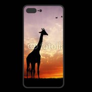 Coque  Iphone 8 Plus PREMIUM Girafe au couché de soleil