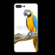 Coque  Iphone 8 Plus PREMIUM Perroquet Macaw Bleu et jaune