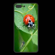 Coque  Iphone 8 Plus PREMIUM Coccinelle sur une feuille