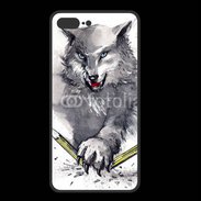 Coque  Iphone 8 Plus PREMIUM Loup en dessin 100