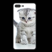 Coque  Iphone 8 Plus PREMIUM Chaton gris en balade