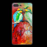 Coque  Iphone 8 Plus PREMIUM Oiseaux en peinture