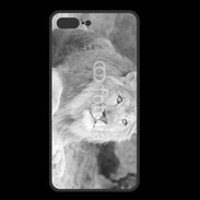Coque  Iphone 8 Plus PREMIUM Lion en noir et blanc 800