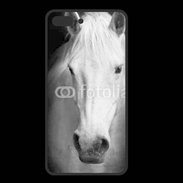 Coque  Iphone 8 Plus PREMIUM Portrait de cheval en noir et blanc 900