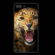 Coque  Iphone 8 Plus PREMIUM Portrait d'un léopard énervé