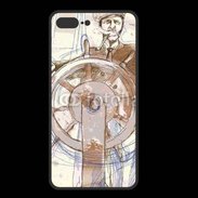 Coque  Iphone 8 Plus PREMIUM Illustration d'un capitaine de bateau