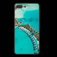 Coque  Iphone 8 Plus PREMIUM Vue aérienne Bungalow à Tahiti