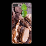 Coque  Iphone 8 Plus PREMIUM Macaron chocolat 