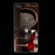 Coque  Iphone 8 Plus PREMIUM Verres de vin rouge et tonneaux