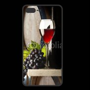 Coque  Iphone 8 Plus PREMIUM Verre de vin rouge et grappe de raisin