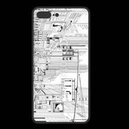 Coque  Iphone 8 Plus PREMIUM Rue de New York en dessin noir et blanc