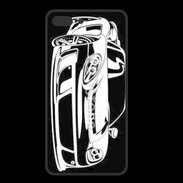 Coque  Iphone 8 Plus PREMIUM Illustration voiture de sport en noir et blanc