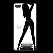 Coque  Iphone 8 Plus PREMIUM Silhouette sexy avec voiture