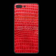 Coque  Iphone 8 Plus PREMIUM Effet crocodile rouge
