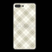 Coque  Iphone 8 Plus PREMIUM Effet écossais beige clair