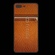 Coque  Iphone 8 Plus PREMIUM Effet cuir avec zippe