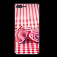 Coque  Iphone 8 Plus PREMIUM Mode vichy et petit coeur