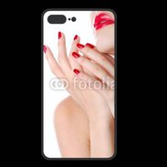 Coque  Iphone 8 Plus PREMIUM Sexy et glamour bouche rouge à lèvre et vernis à ongles rouges