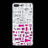 Coque  Iphone 8 Plus PREMIUM Fond fashion rose 3