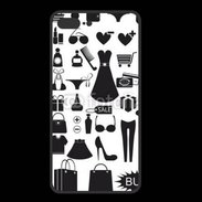 Coque  Iphone 8 Plus PREMIUM Fond fashion noir et blanc 2