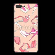 Coque  Iphone 8 Plus PREMIUM Fond rose chaussures 