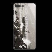 Coque  Iphone 8 Plus PREMIUM Pêcheur noir et blanc