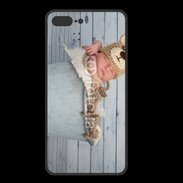Coque  Iphone 8 Plus PREMIUM Bébé nounours dormant dans une bassine